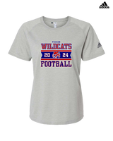 Tucson Wildcats Football Stamp - Womens Adidas Performance Shirt