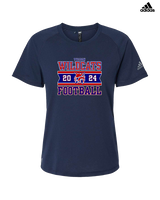 Tucson Wildcats Football Stamp - Womens Adidas Performance Shirt
