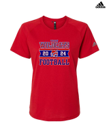 Tucson Wildcats Football Stamp - Womens Adidas Performance Shirt