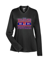 Tucson Wildcats Football Stamp - Womens Performance Longsleeve