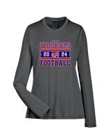 Tucson Wildcats Football Stamp - Womens Performance Longsleeve