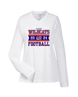 Tucson Wildcats Football Stamp - Womens Performance Longsleeve