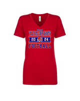 Tucson Wildcats Football Stamp - Womens Vneck