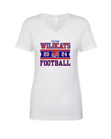 Tucson Wildcats Football Stamp - Womens Vneck