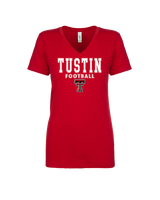Tustin HS Football Block - Womens Vneck