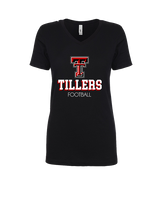 Tustin HS Football Shadow - Womens Vneck