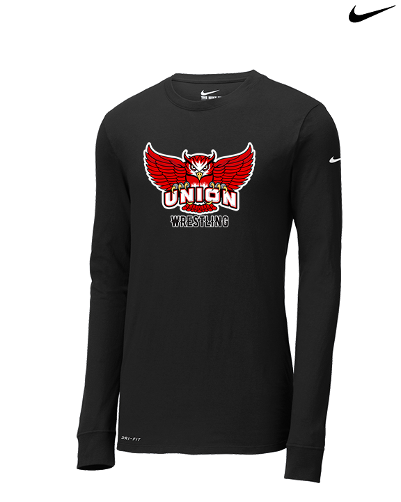 Union College Wrestling Logo - Mens Nike Longsleeve