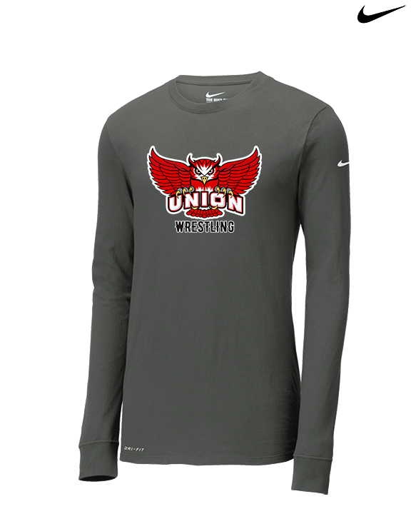 Union College Wrestling Logo - Mens Nike Longsleeve
