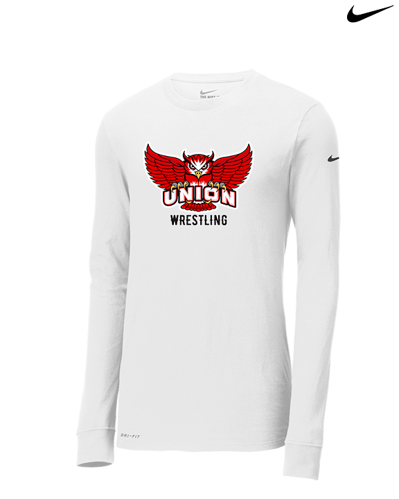 Union College Wrestling Logo - Mens Nike Longsleeve