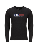United Sports Abroad Football Logo - Tri-Blend Long Sleeve