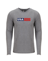 United Sports Abroad Football Logo - Tri-Blend Long Sleeve