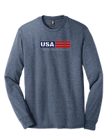 United Sports Abroad Football Logo - Tri-Blend Long Sleeve