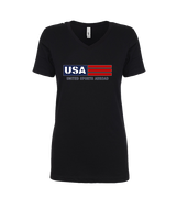 United Sports Abroad Football Logo - Womens Vneck
