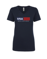 United Sports Abroad Football Logo - Womens Vneck