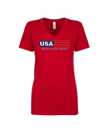 United Sports Abroad Football Logo - Womens Vneck