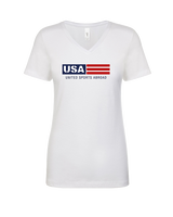 United Sports Abroad Football Logo - Womens Vneck
