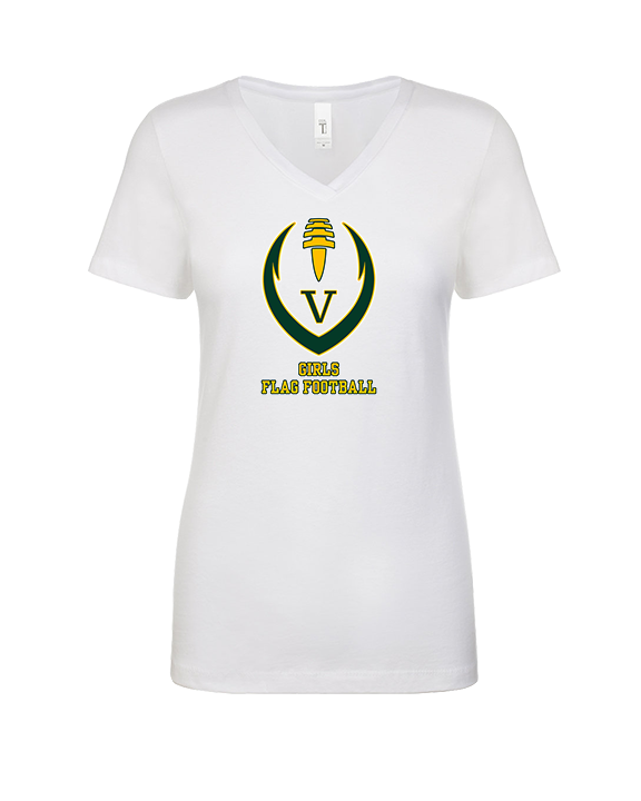 Vanden HS Girls Flag Football Full Football - Womens Vneck