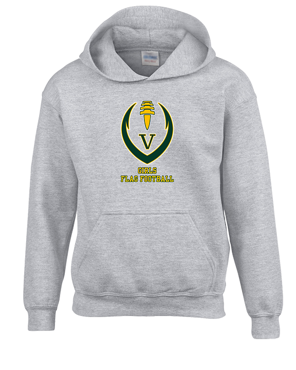 Vanden HS Girls Flag Football Full Football - Youth Hoodie