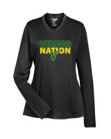Vanden Jr Vikings Football Nation - Womens Performance Longsleeve