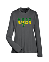 Vanden Jr Vikings Football Nation - Womens Performance Longsleeve