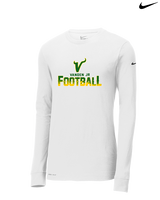 Vanden Jr Vikings Football Splatter - Mens Nike Longsleeve