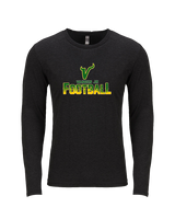 Vanden Jr Vikings Football Splatter - Tri-Blend Long Sleeve