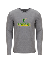 Vanden Jr Vikings Football Splatter - Tri-Blend Long Sleeve