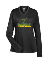 Vanden Jr Vikings Football Splatter - Womens Performance Longsleeve