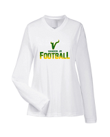 Vanden Jr Vikings Football Splatter - Womens Performance Longsleeve