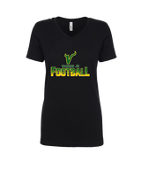 Vanden Jr Vikings Football Splatter - Womens Vneck