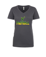 Vanden Jr Vikings Football Splatter - Womens Vneck