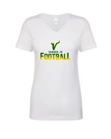 Vanden Jr Vikings Football Splatter - Womens Vneck