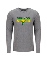 Vanden Jr Vikings Football Strong - Tri-Blend Long Sleeve
