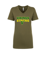Vanden Jr Vikings Football Strong - Womens Vneck