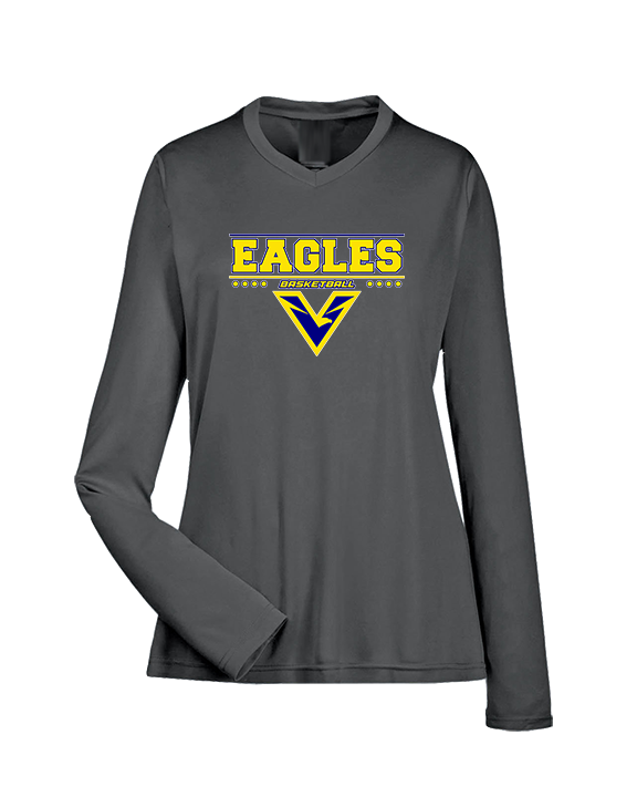 Verbum Dei HS Boys Basketball Border - Womens Performance Longsleeve