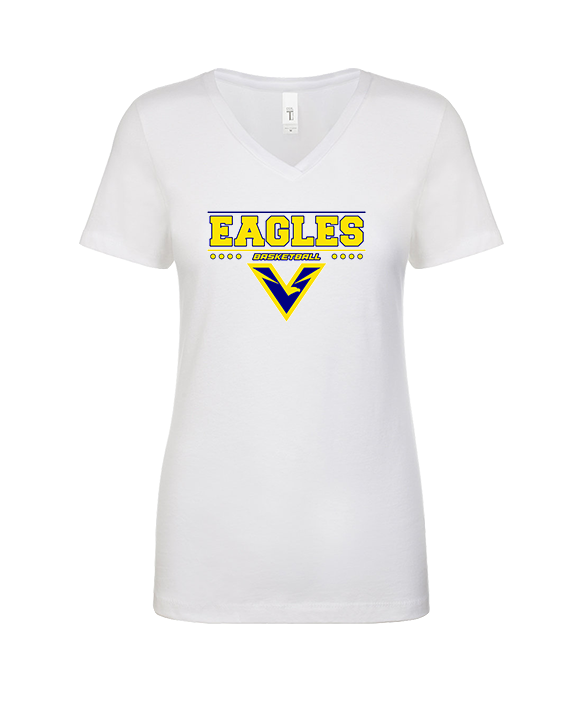 Verbum Dei HS Boys Basketball Border - Womens Vneck