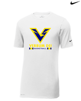 Verbum Dei HS Boys Basketball Stacked - Mens Nike Cotton Poly Tee