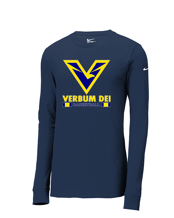 Verbum Dei HS Boys Basketball Stacked - Mens Nike Longsleeve