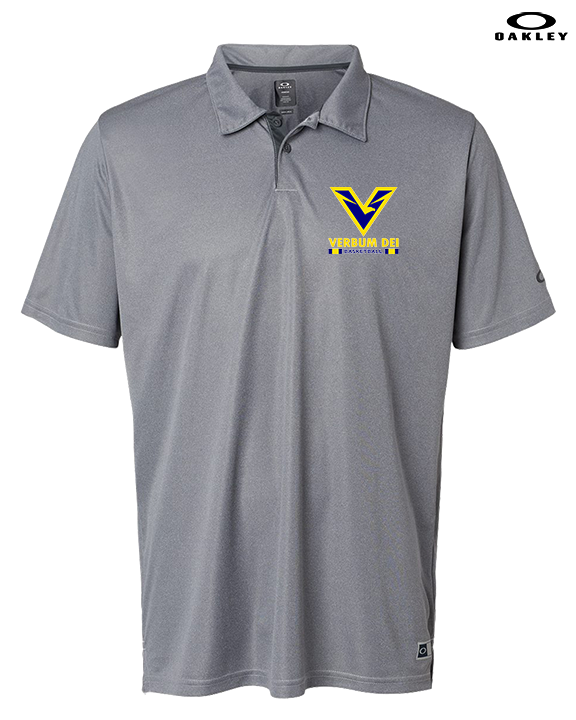 Verbum Dei HS Boys Basketball Stacked - Mens Oakley Polo