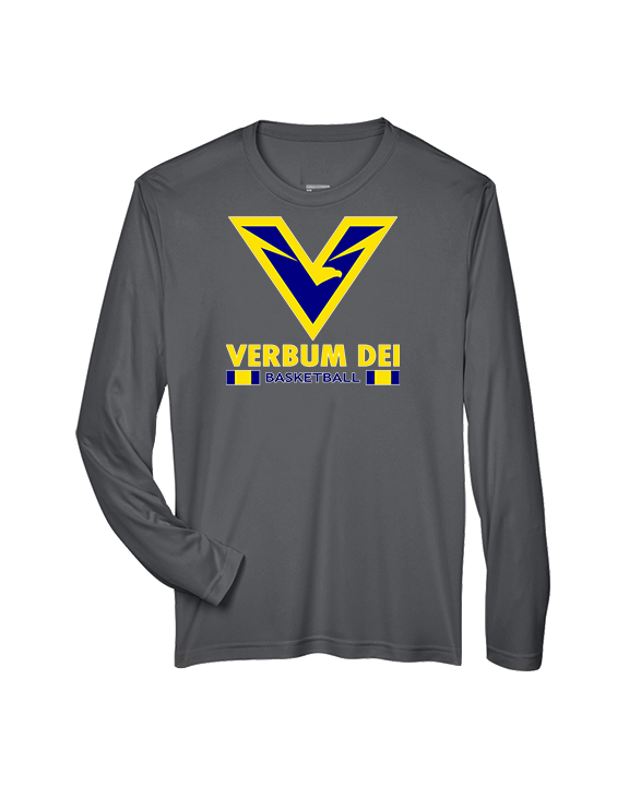 Verbum Dei HS Boys Basketball Stacked - Performance Longsleeve