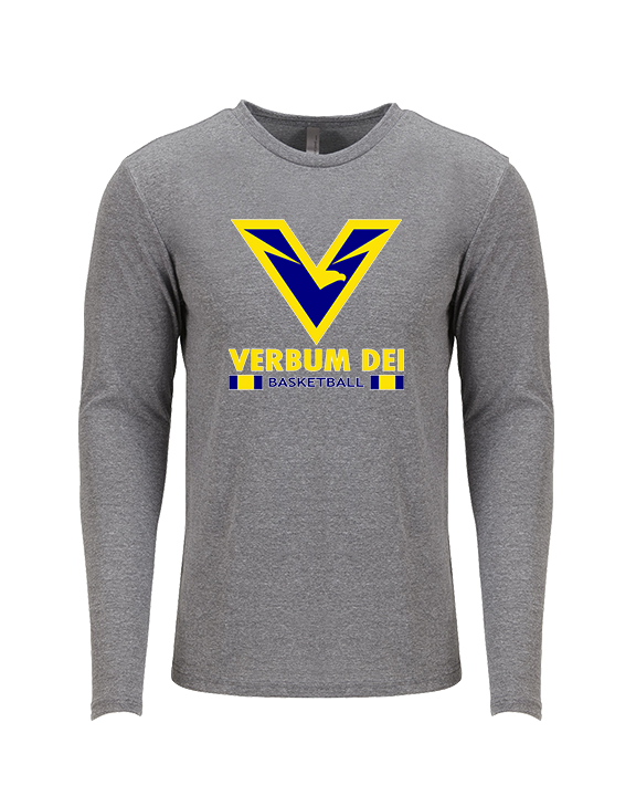 Verbum Dei HS Boys Basketball Stacked - Tri-Blend Long Sleeve