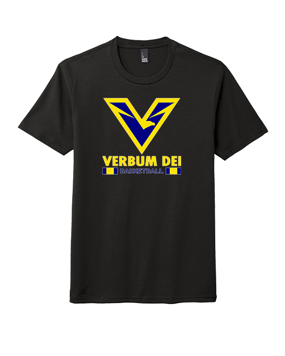 Verbum Dei HS Boys Basketball Stacked - Tri-Blend Shirt