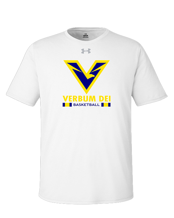 Verbum Dei HS Boys Basketball Stacked - Under Armour Mens Team Tech T-Shirt