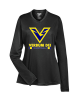 Verbum Dei HS Boys Basketball Stacked - Womens Performance Longsleeve