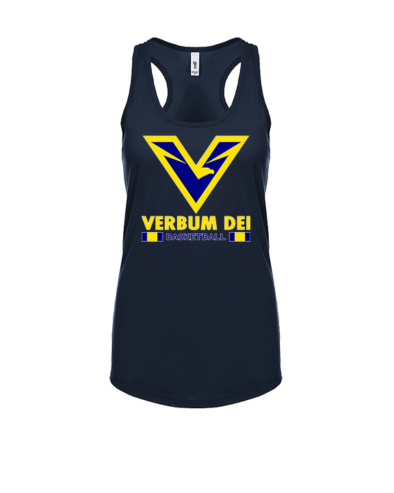 Verbum Dei HS Boys Basketball Stacked - Womens Tank Top