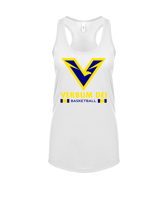 Verbum Dei HS Boys Basketball Stacked - Womens Tank Top