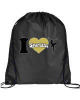 Vista Grande HS Dance Company I Heart Cheer - Drawstring Bag