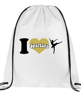 Vista Grande HS Dance Company I Heart Cheer - Drawstring Bag