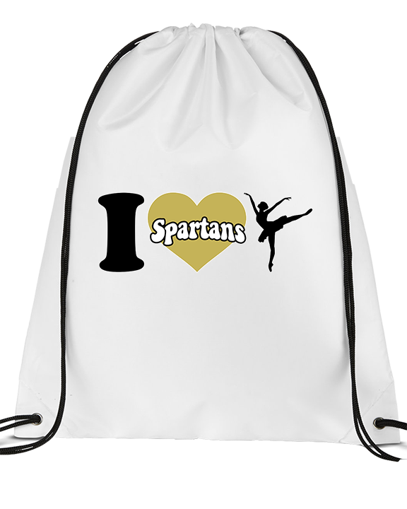 Vista Grande HS Dance Company I Heart Cheer - Drawstring Bag
