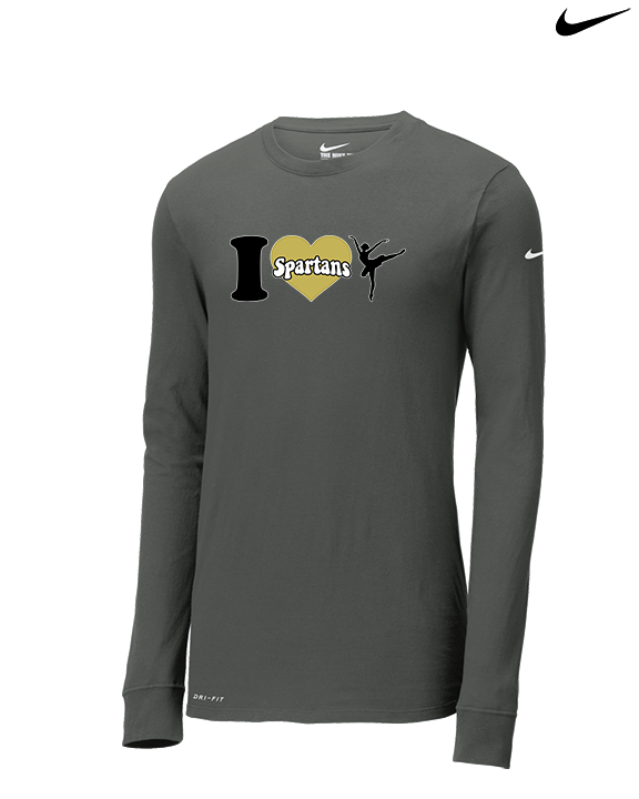 Vista Grande HS Dance Company I Heart Cheer - Mens Nike Longsleeve